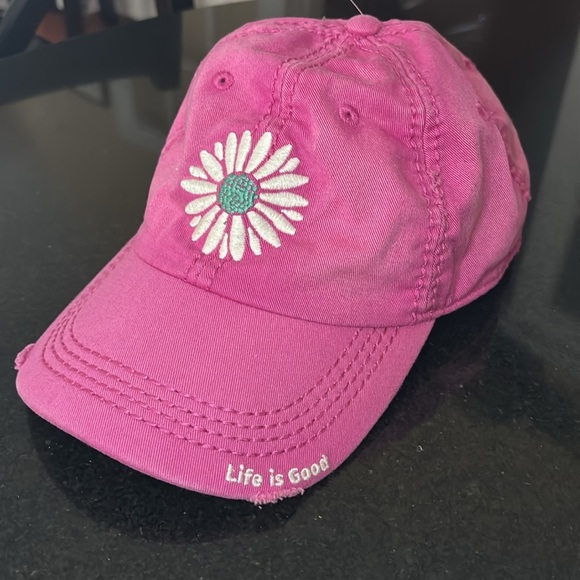 Life is Good Distressed Pink Baseball Cap “Do What You Love. Love What You Do.” - Picture 2 of 8